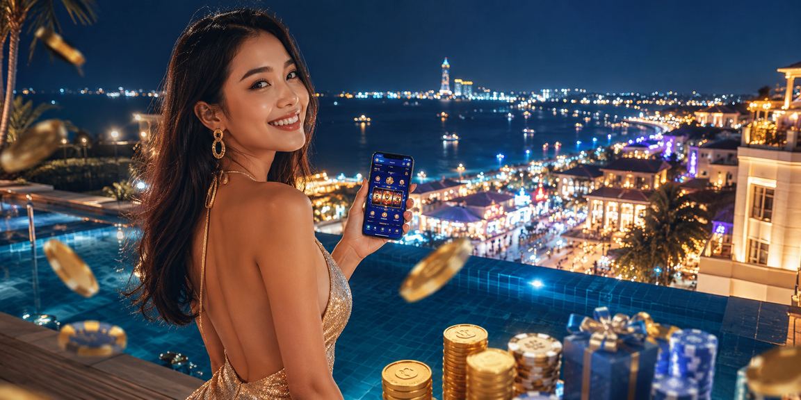 Khung cảnh sự kiện giải trí tại Phú Quốc với ánh đèn sôi động